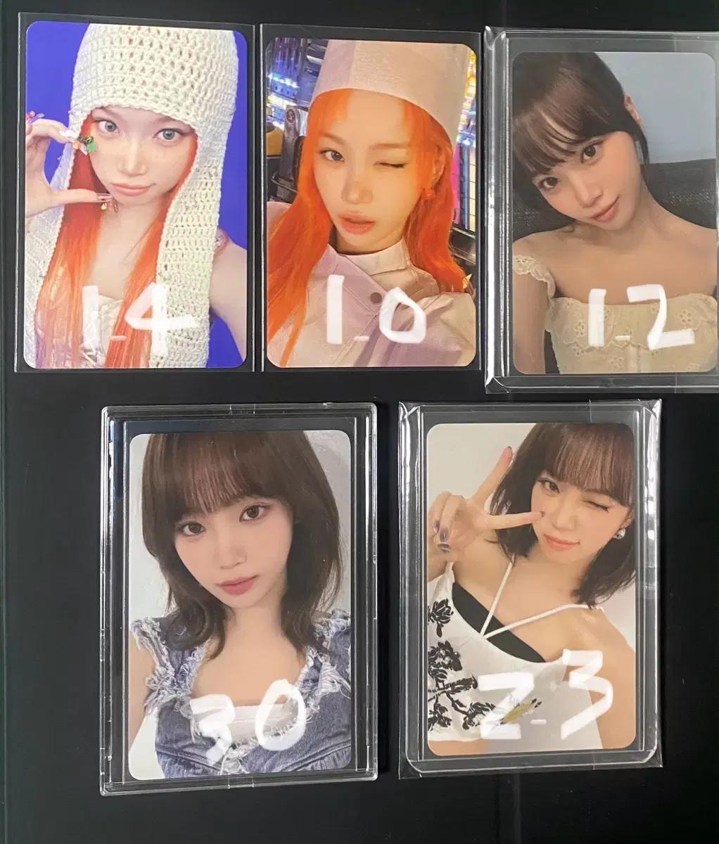 #매물x 개별가능)르세라핌 김채원 스파게티 미공포 럭드 포카