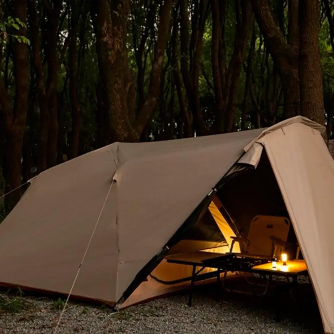 카키포레 원터치 돔 텐트 캠핑 용품 쉘터 리빙쉘 4인용 터널형