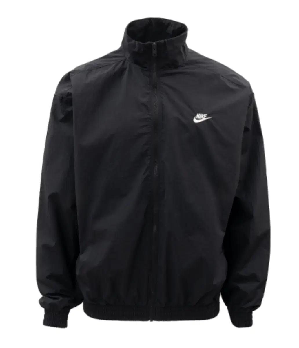 [L] 나이키 클럽 오버사이즈 우븐 트랙 자켓 블랙 화이트 - 아시아