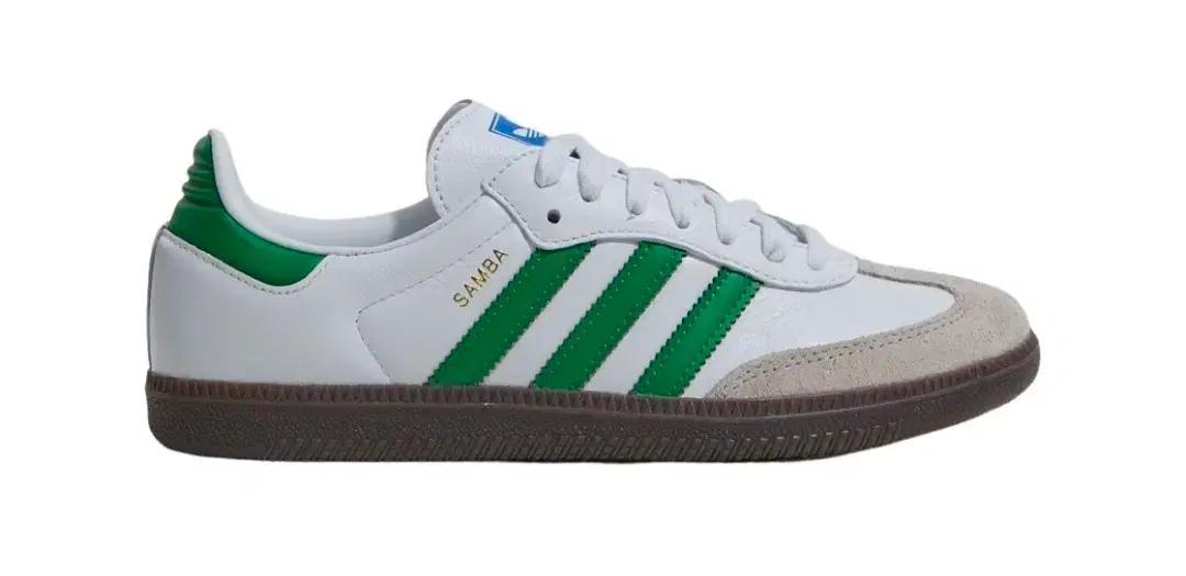 아디다스 삼바 OG 흰/초 녹색 운동화