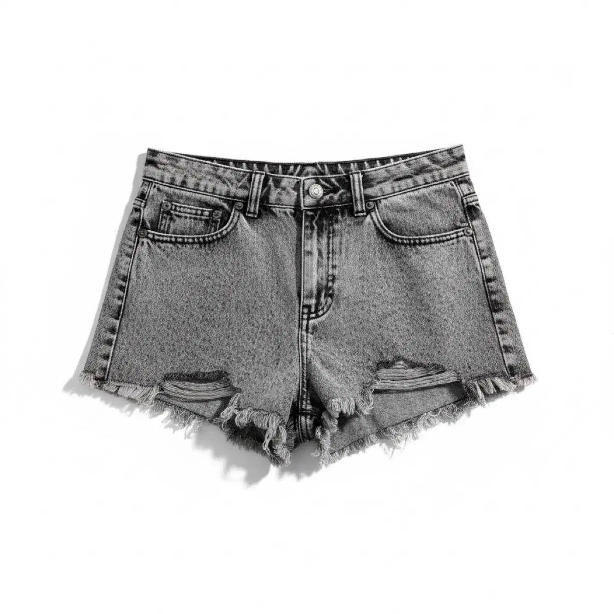 SMFK 반바지 흑청 팬츠 S