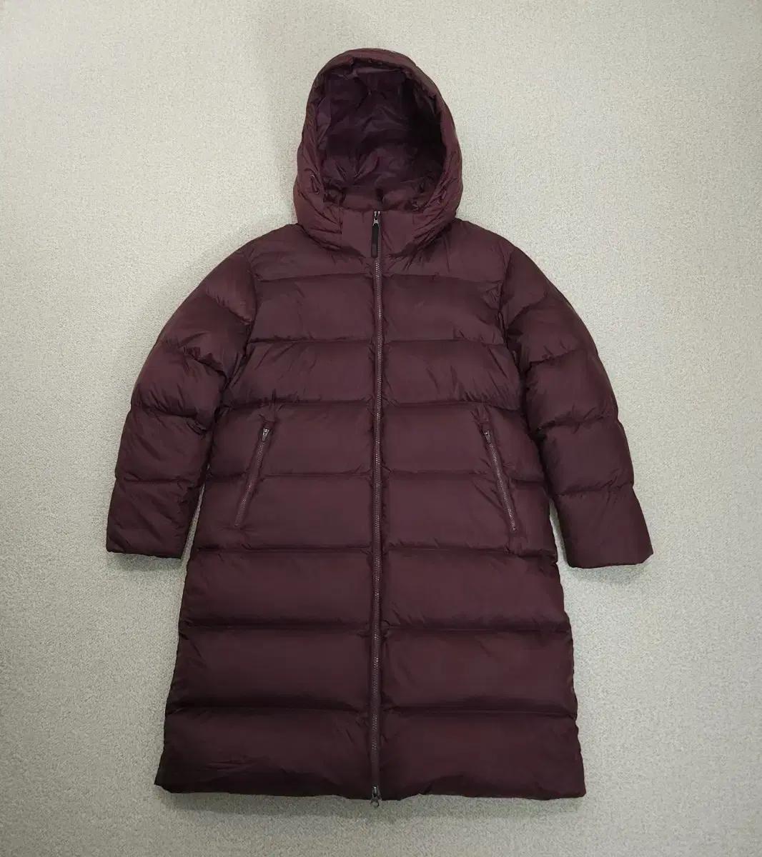 (L)PRO-SPECS 버건디 여성 롱패딩 덕다운
