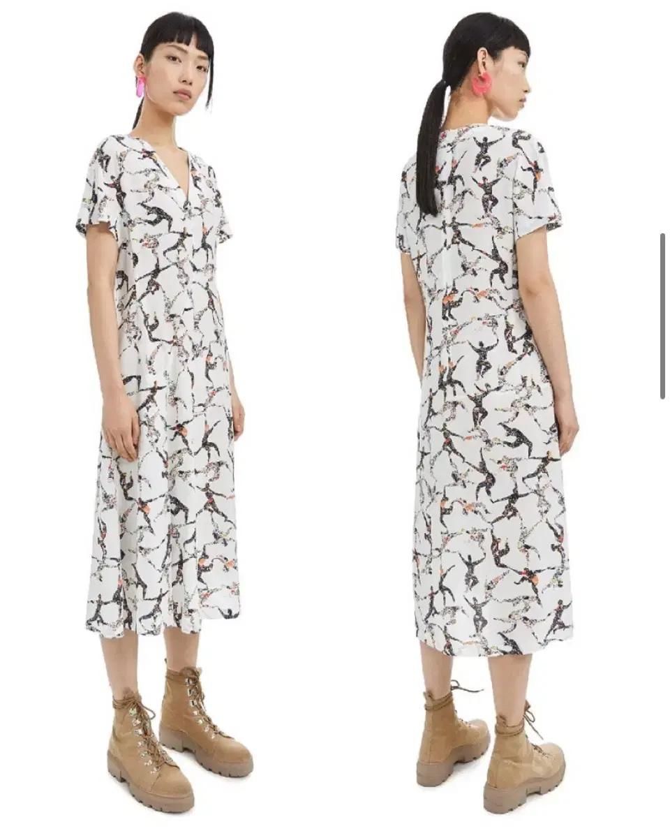 빔바이롤라 댄서 프린트 롱 원피스