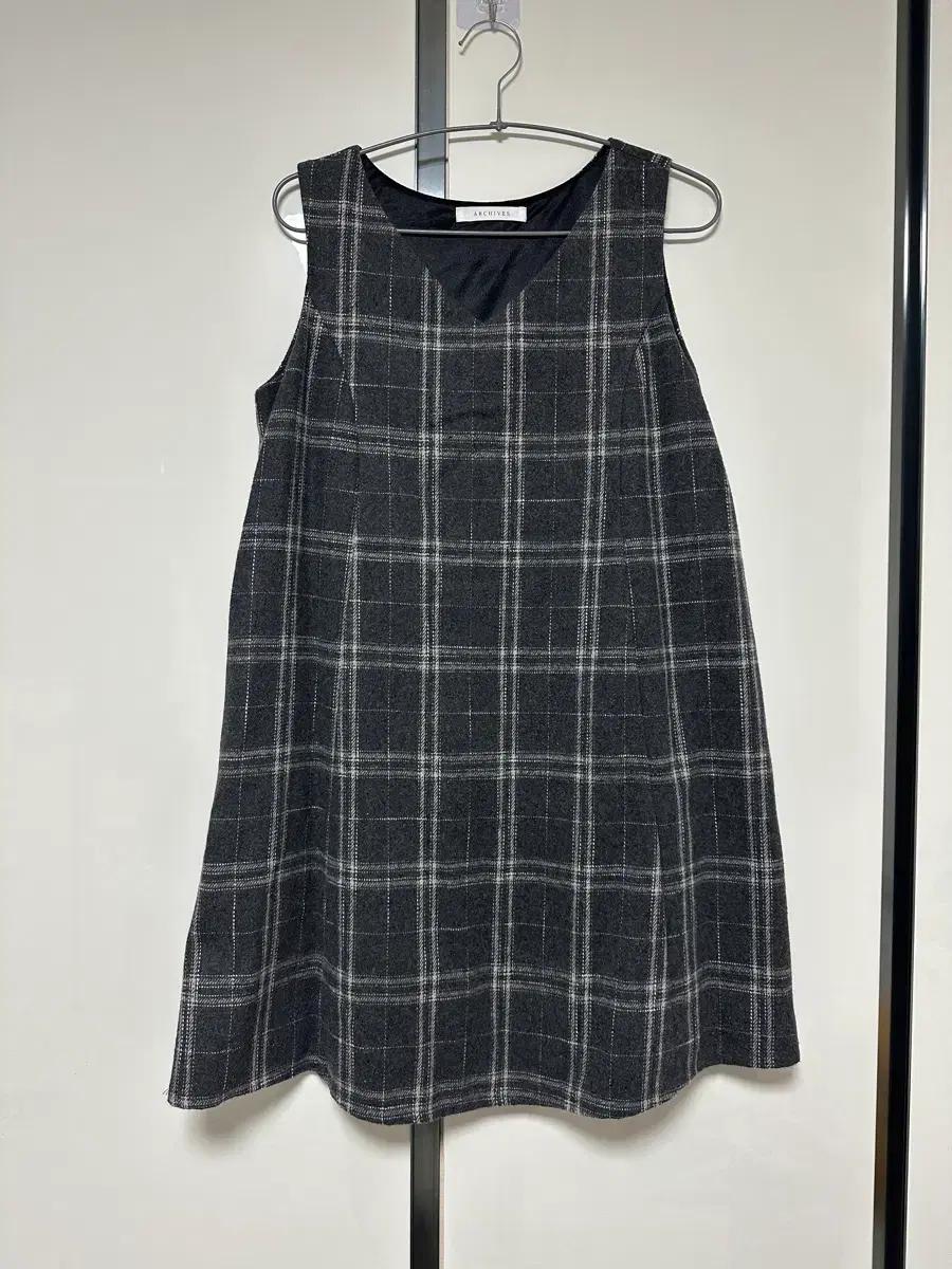 ARCHIVES 겨울 체크 뷔스티에 원피스