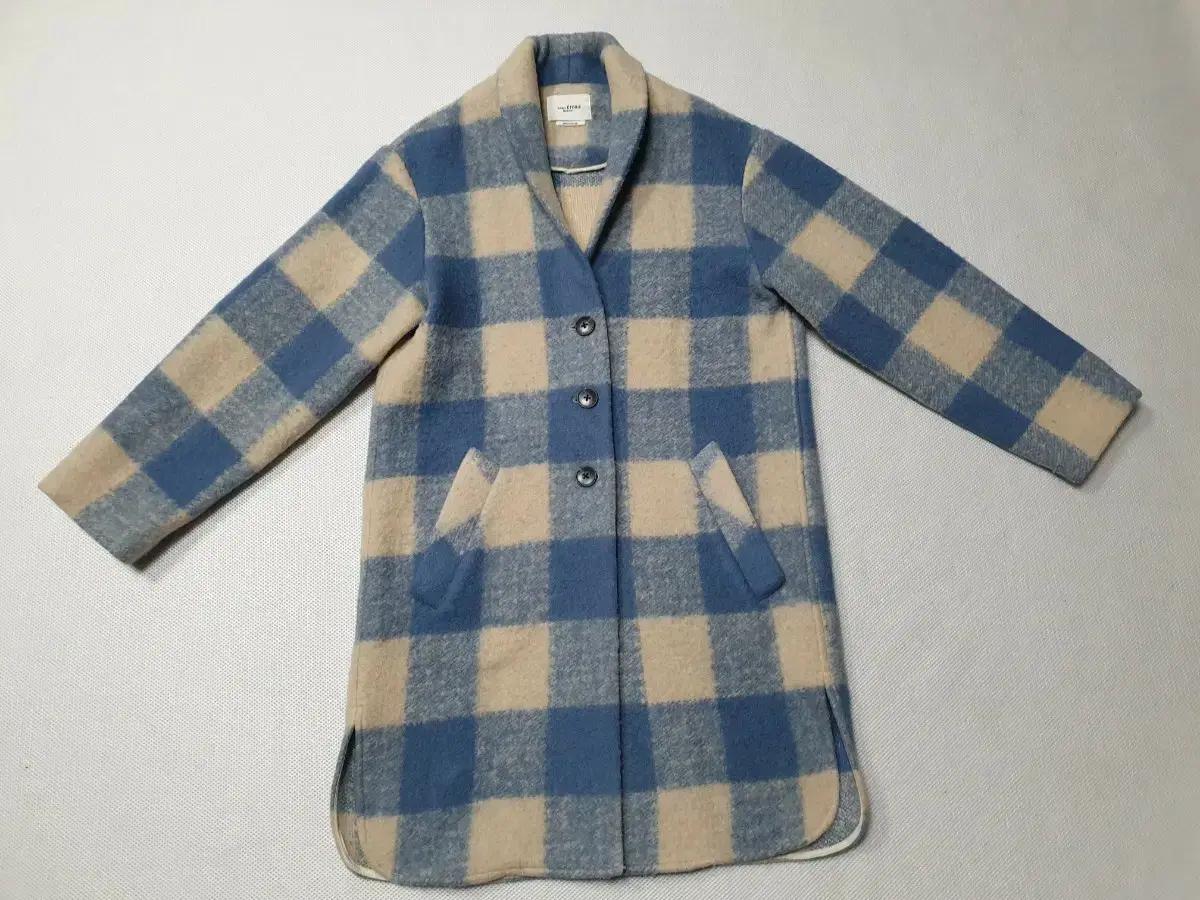 ISABEL MARANT 블루 베이지 체크 코트 66 여성90~95