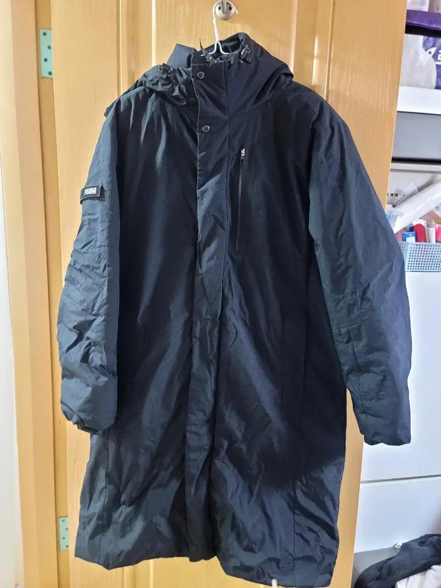 푸마 남성 블랙 롱패딩 코트 L사이즈