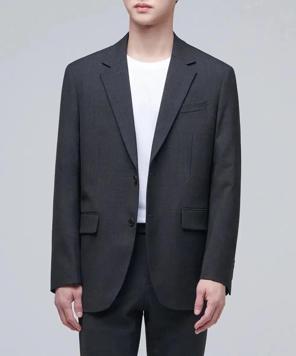 무신사스탠다드 릴렉스 울 차콜블레이저 M