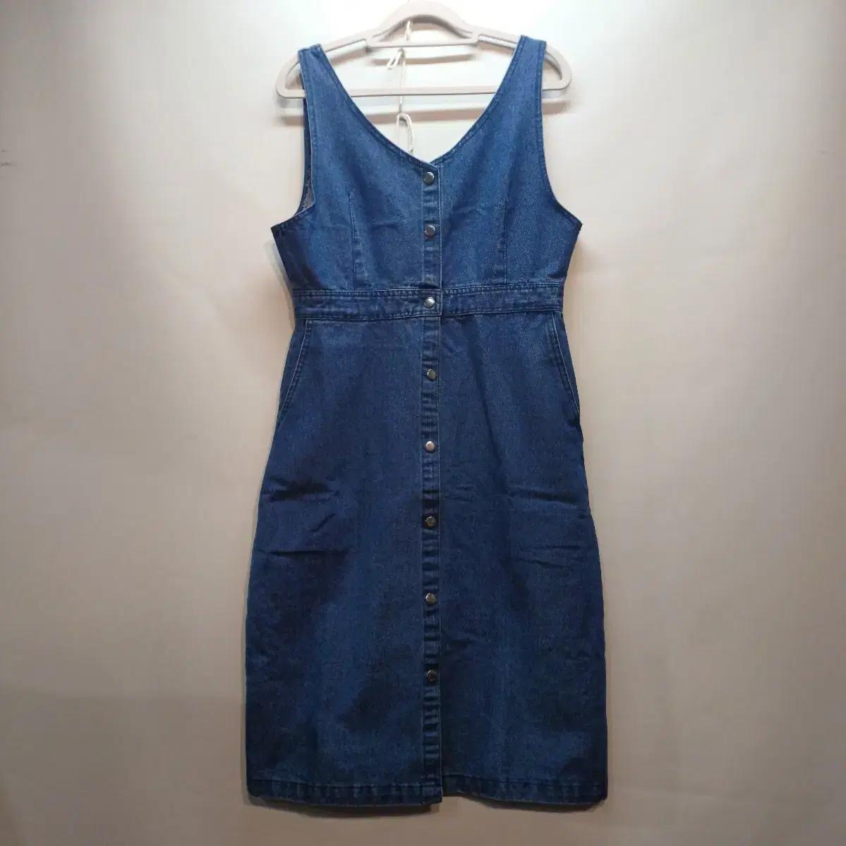 데님 멜빵 단추 원피스85~90사이즈 봄여름 가을  512030