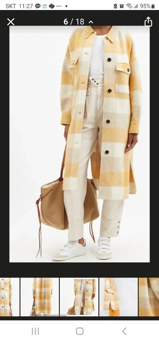 이자벨마랑 폰티지 허니 체크코트