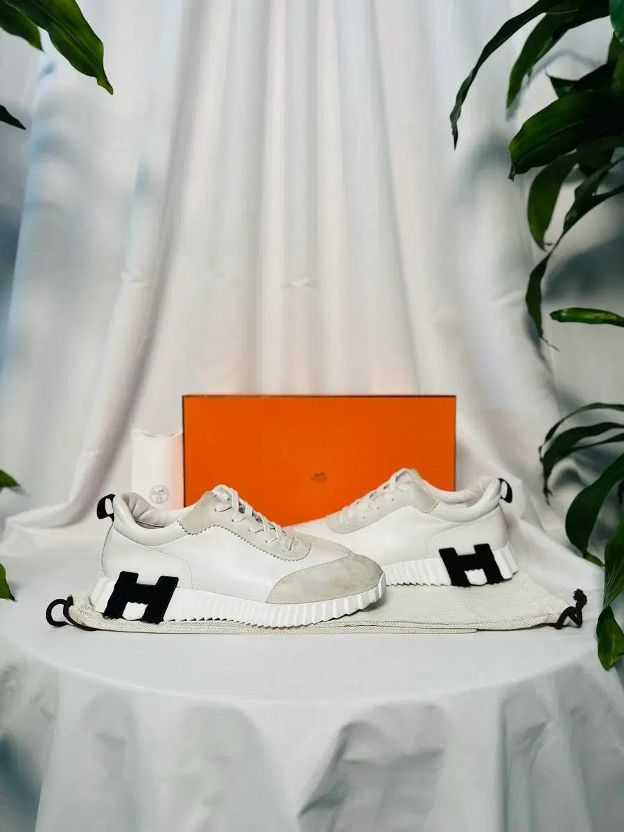 ( 42/ 풀구성) 에르메스 바운싱 고트스킨 블랑 스니커즈