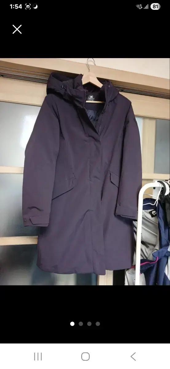 밀레 골프퍼플 롱 패딩 코트