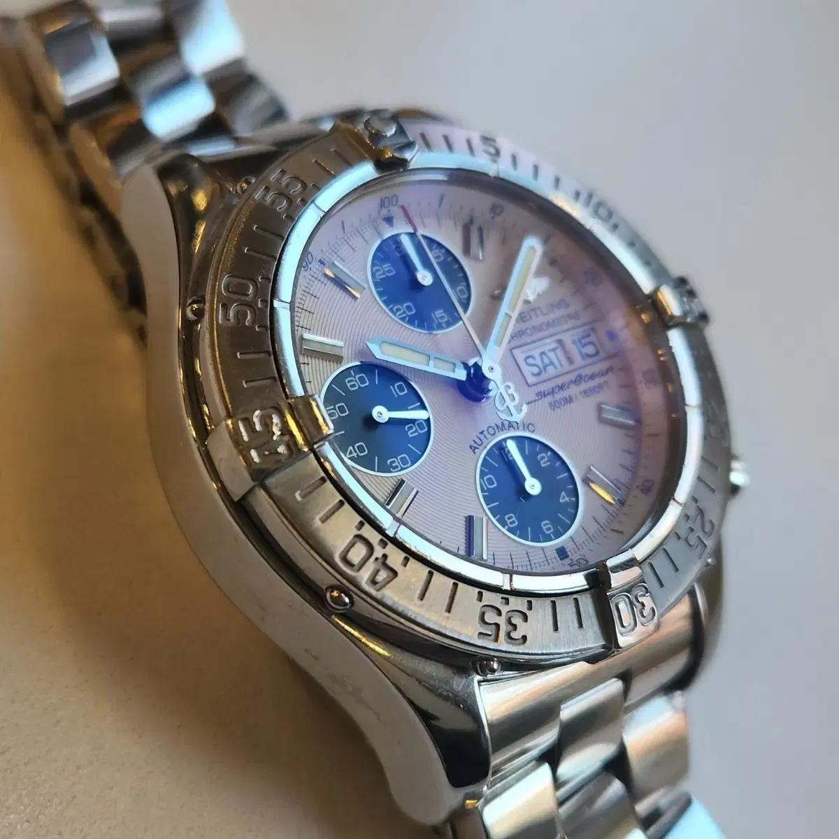 정품 브라이틀링 슈퍼오션 크로노 오토매틱 시계 팝니다