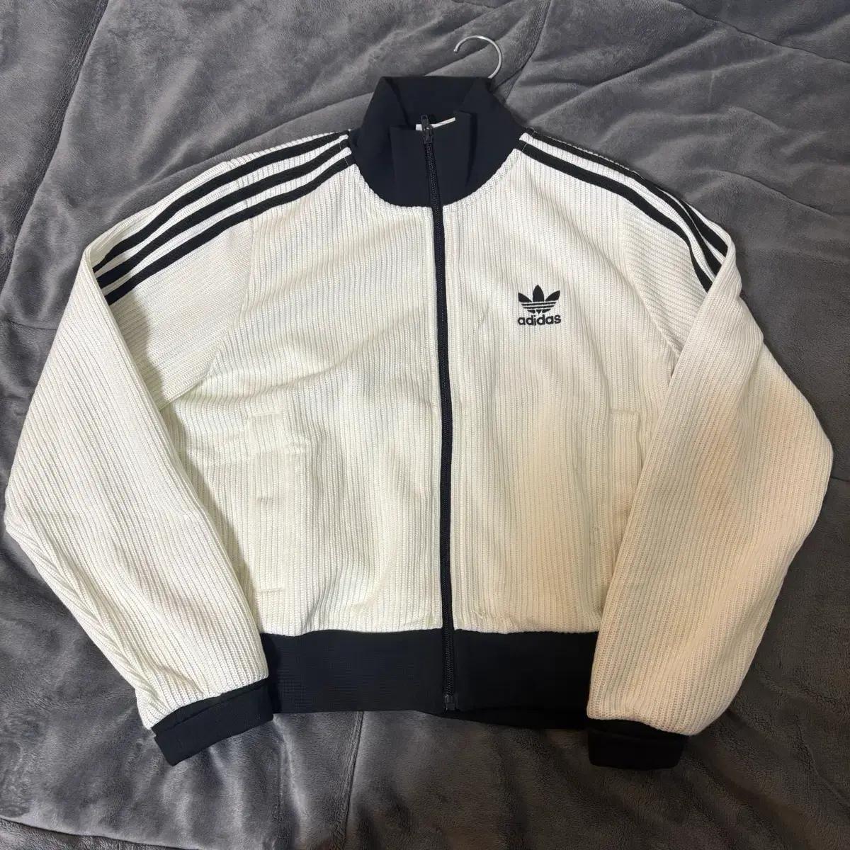 아디다스 삼선 와플 트랙탑 아이보리 / 와플져지 / 여성 와플 져지