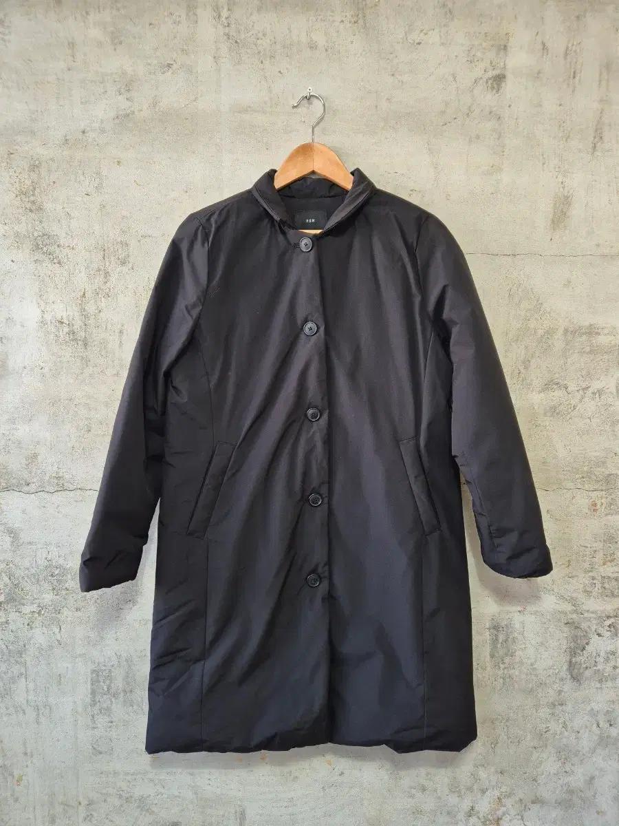 HUM 블랙 다운 패딩 롱 코트