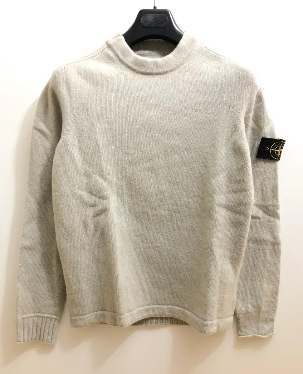 [M] 스톤아일랜드 램스울 니트 스웨터 베이지
