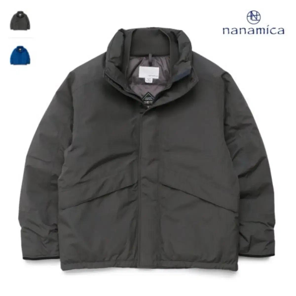 (택O XS)나나미카 고어텍스 숏 다운 자켓 패딩 차콜