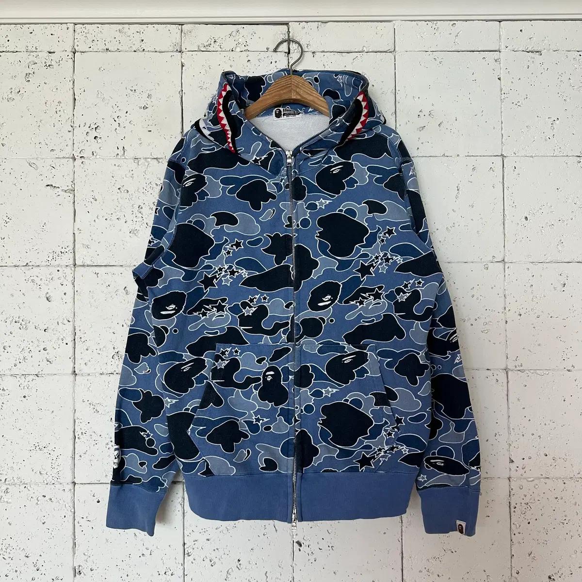 XL 베이프 카모 샤크 후드집업