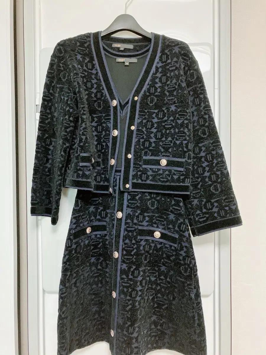 마쥬 벨벳 셋업 가디건&원피스 세트