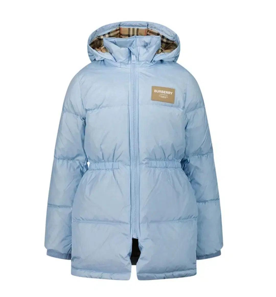 버버리 키즈 라이트블루 패딩 코트 6Y