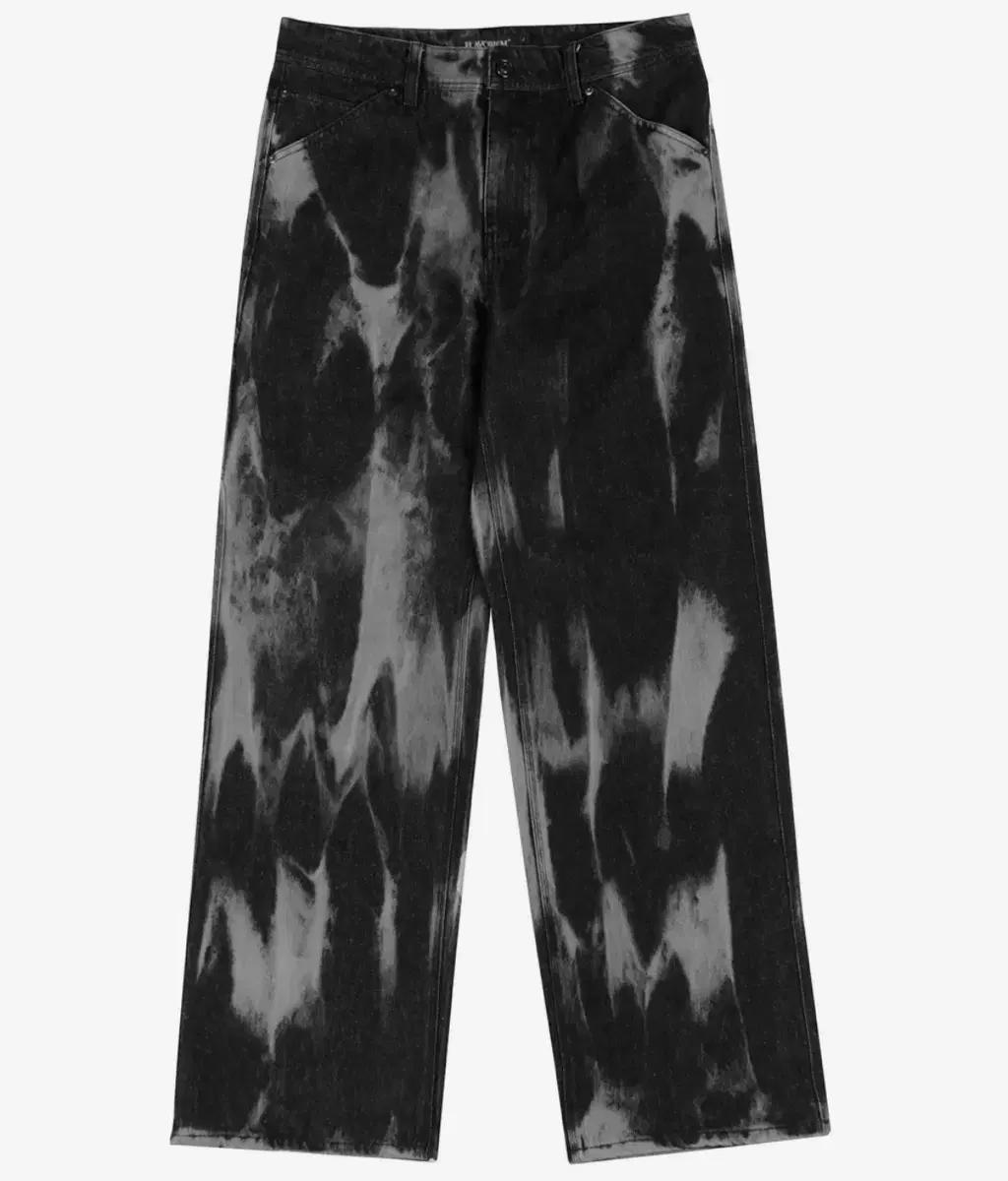 플레이버리즘 타이다이 워싱 블랙 데님 팬츠 XL