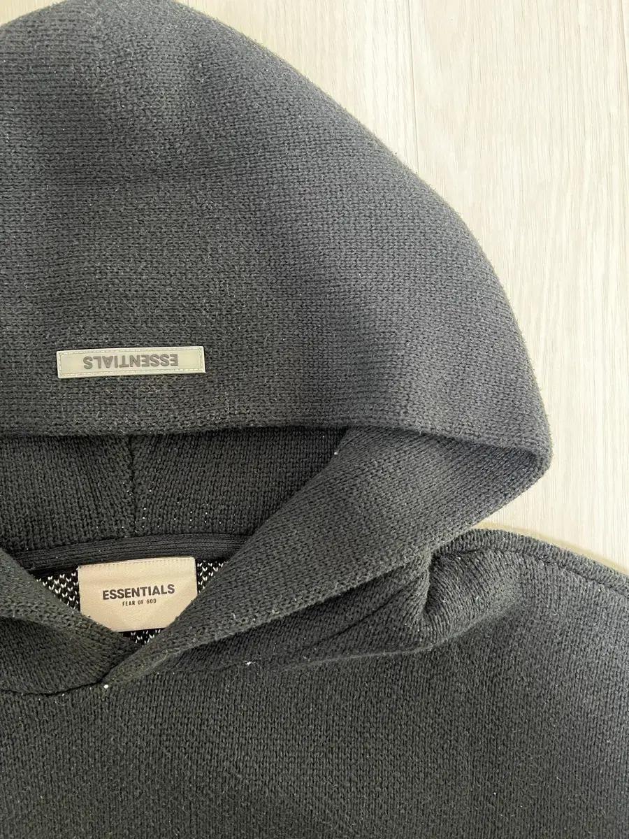 Essentials 로고 니트 후드 L