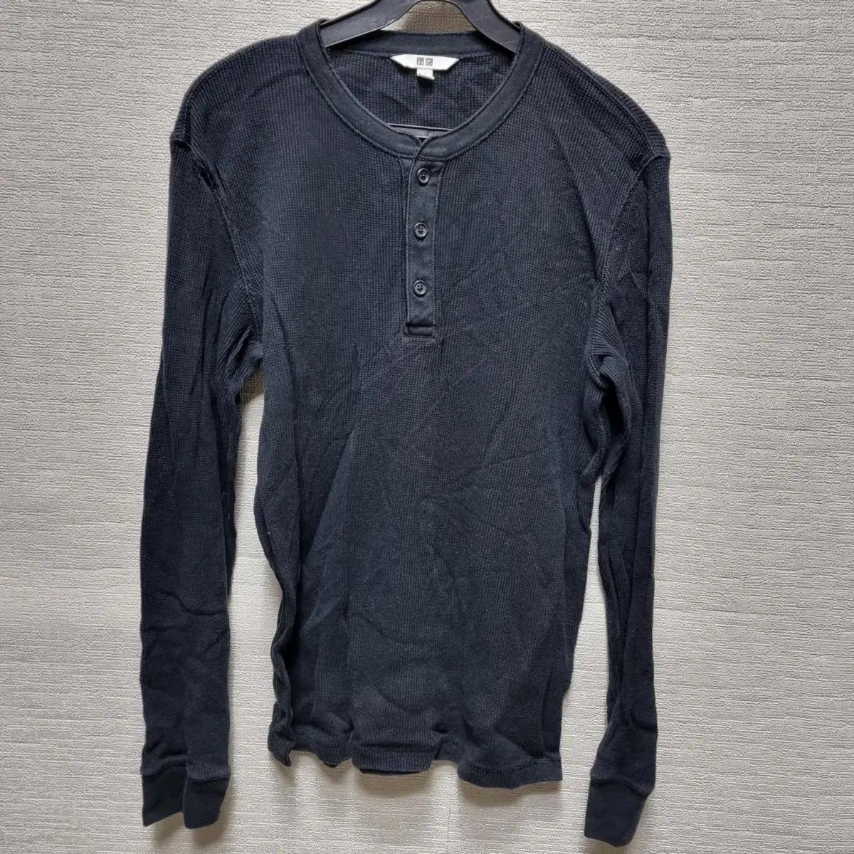 가222 유니클로 와플 헨리넥 긴팔티셔츠