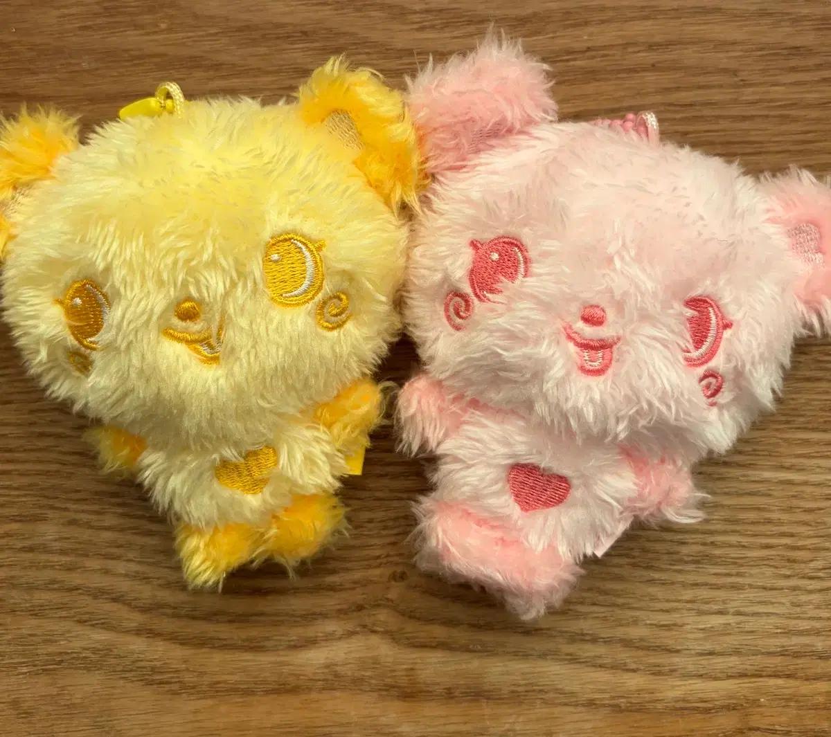 엔시티위시 컬러 위시돌 위부부 사쿠야 팡이 핑크 옐로우 노랑 인형 키링