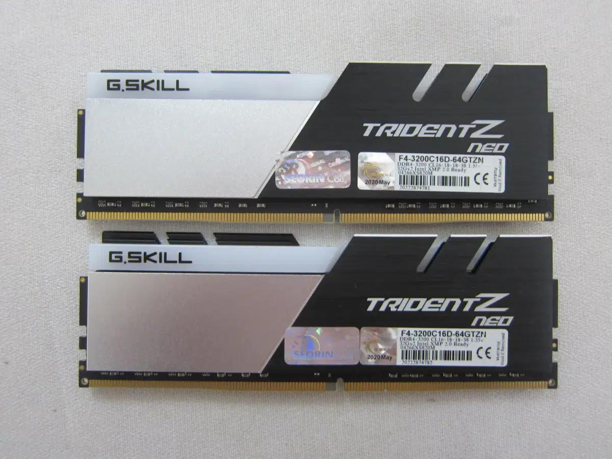지스킬 DDR4-3200 TRIDENT Z NEO 64G(32Gx2)