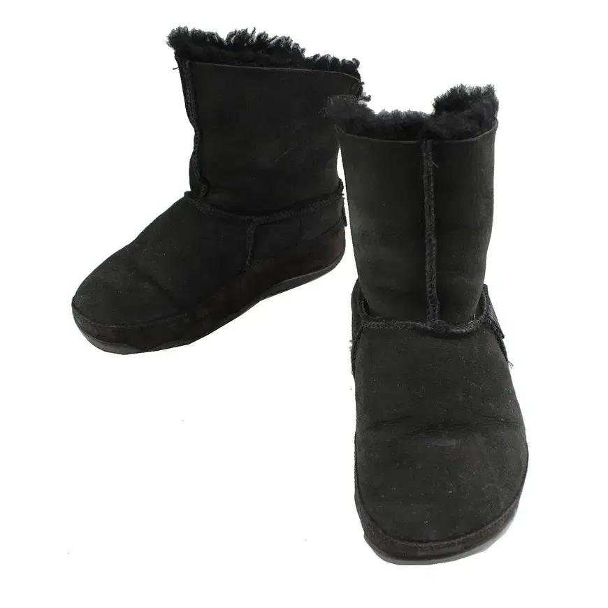 핏플랍 블랙 묵룩 레더 부츠 US6