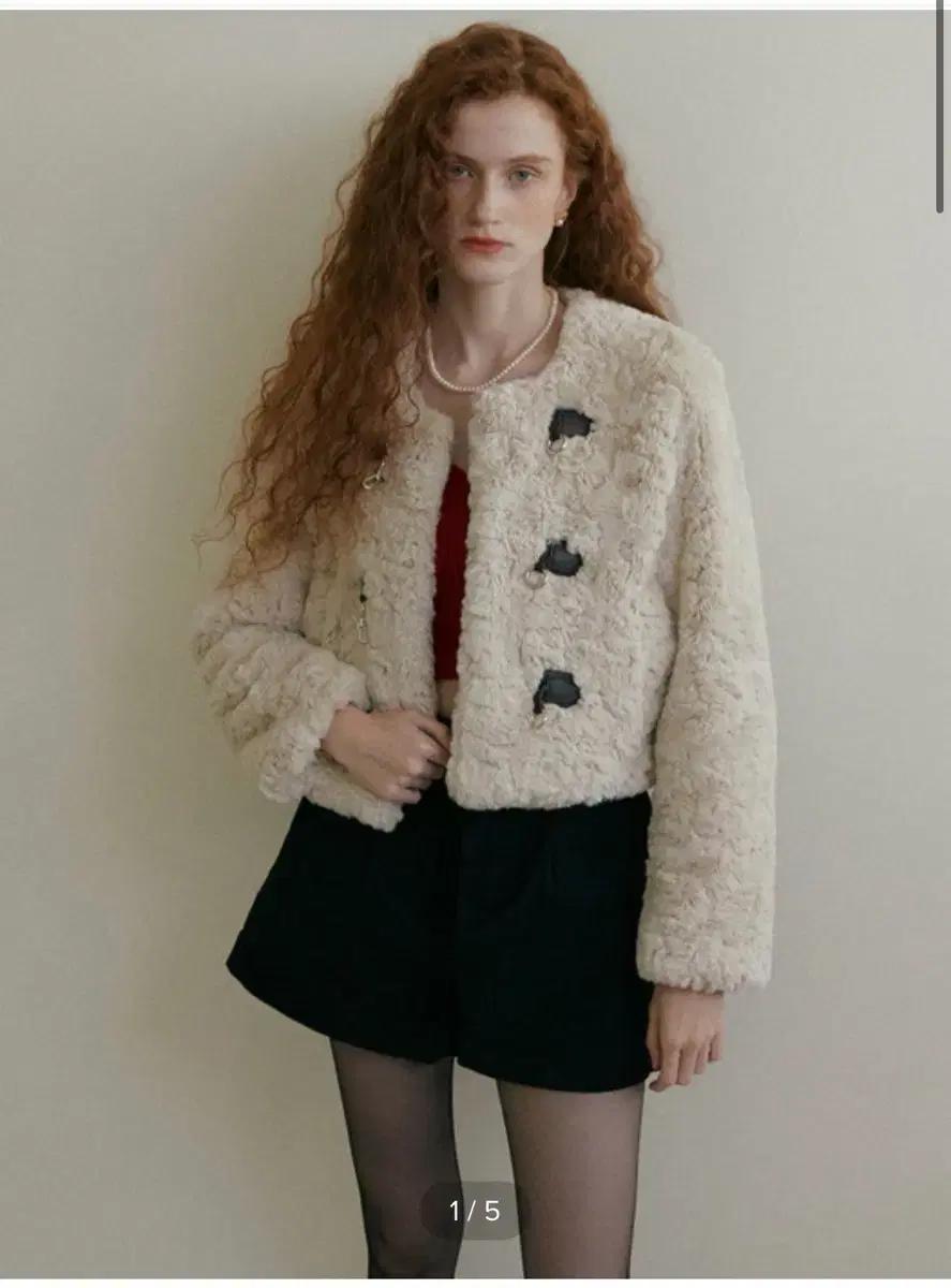 모어댄라이크 베이지 소프트 퍼자켓 여성퍼자켓 여성밍크 여성겨울코트