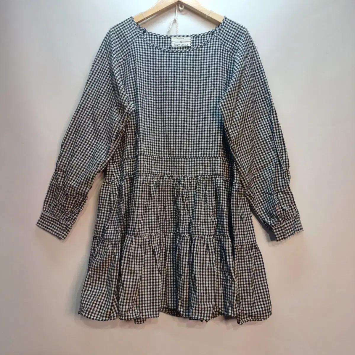 may star 깅엄체크 캉캉 원피스90~95사이즈 봄가을  512048