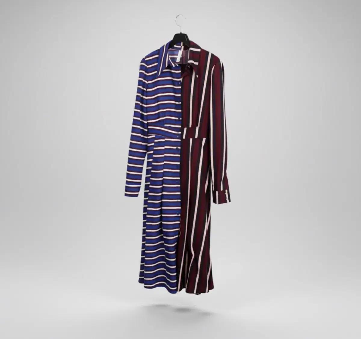 여성36/ H&M 반전 스트라이프 셔츠원피스