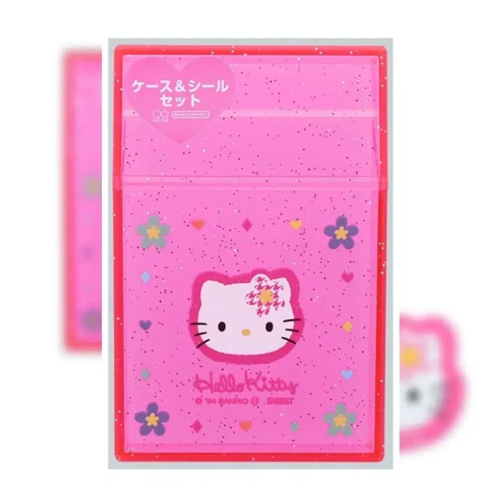 헬로키티 카오하나 디자인 Y2K 글리터 씰스티커&케이스