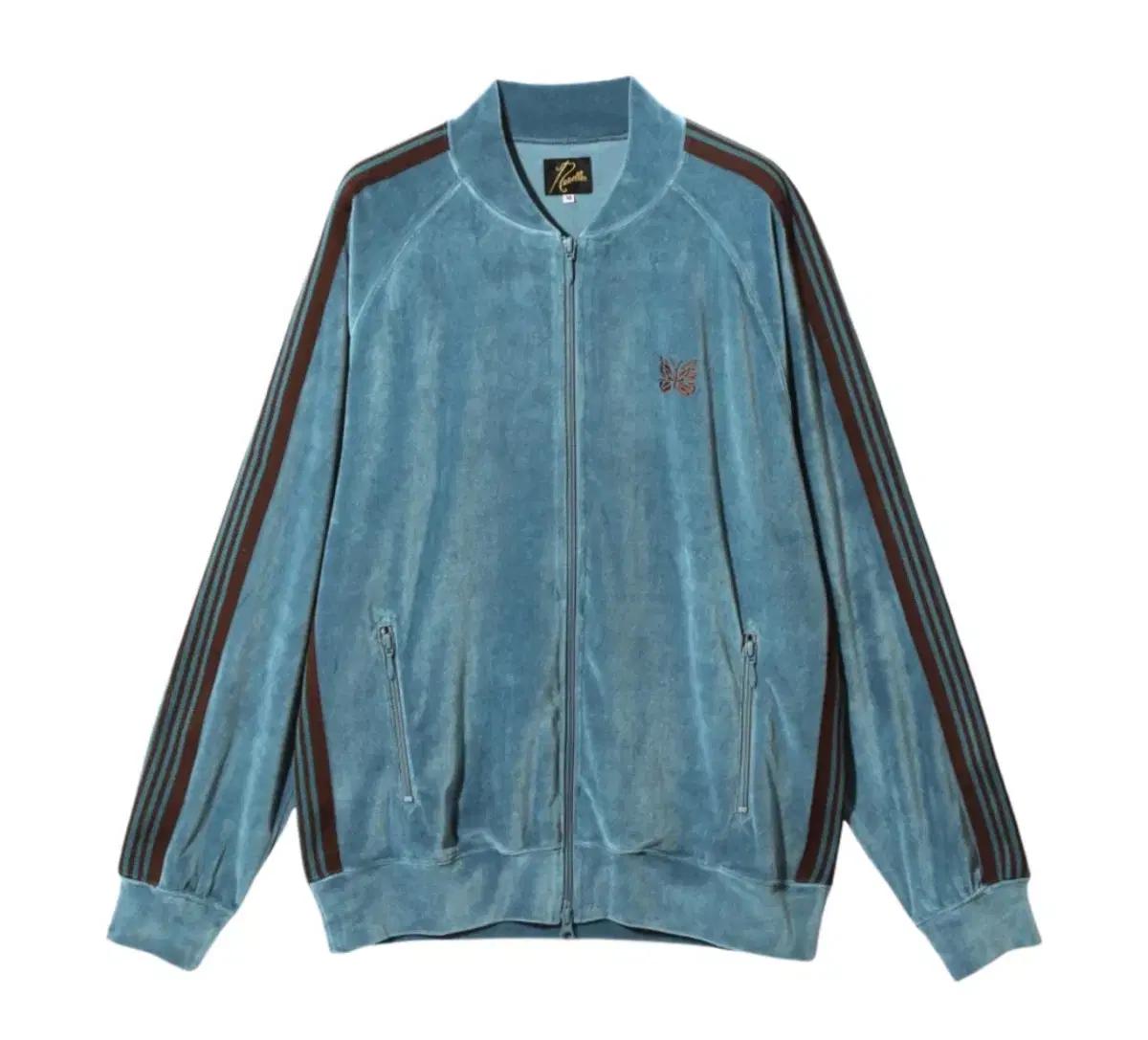 [새상품] L ) 니들스 R.C. 트랙 자켓 벨루어 블루 그레이