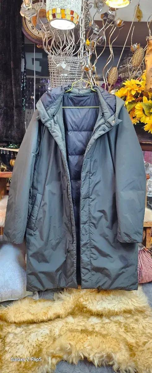 킨록 앤더슨Kinloch Anderson) 구스후드 롱 패딩 코트 카키색