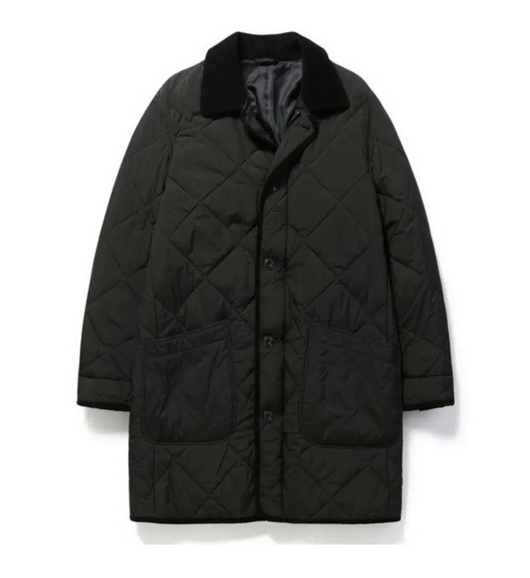 에피그램 코듀로이 칼라 퀼팅 코트