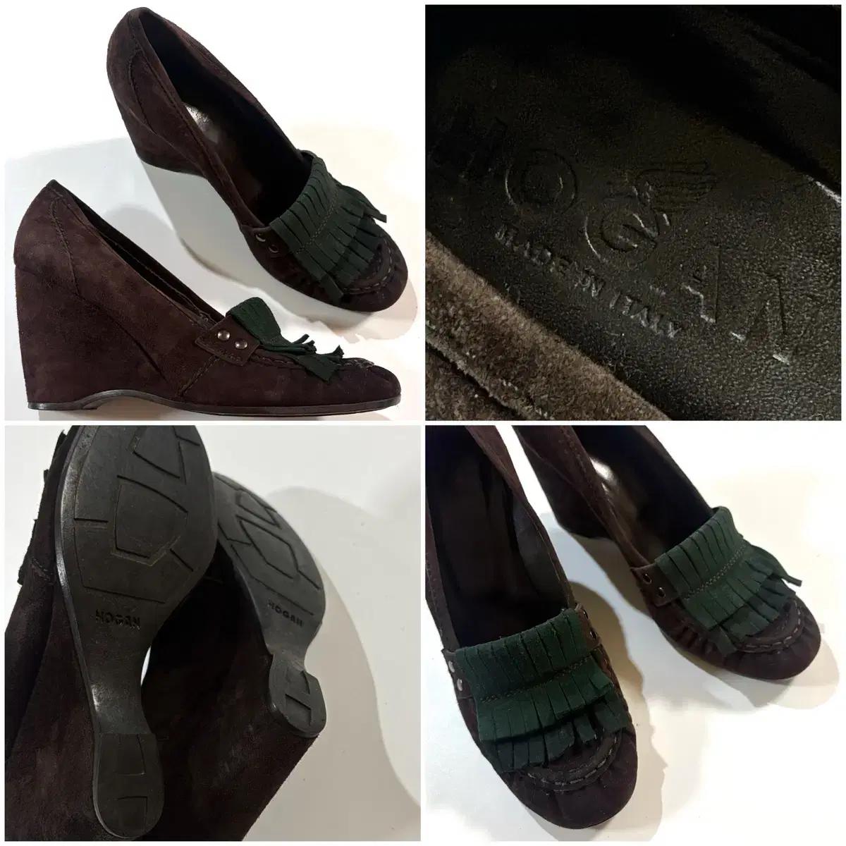 HOGAN made in Italy 호간 스웨이드 키높이 웨지힐