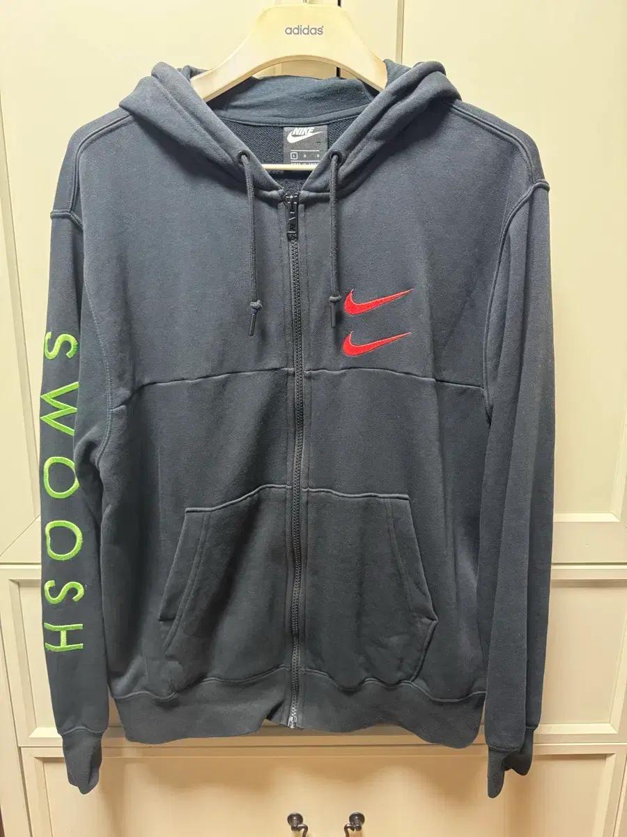 나이키 더블 스우시 후드집업 L