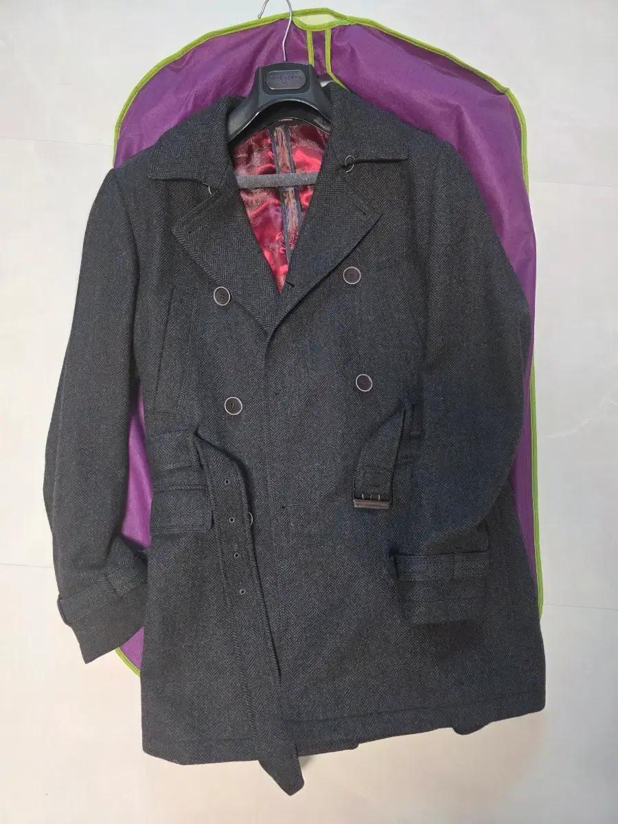 TED BAKER 남성 헤링본 더블 브레스티드 코트 사이즈 3 (M/L)
