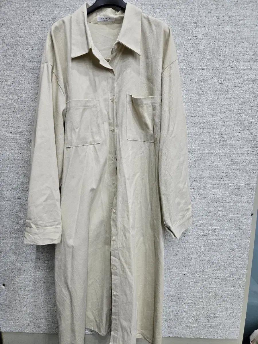 LOVELY 루즈핏 롱 셔츠 원피스 프리