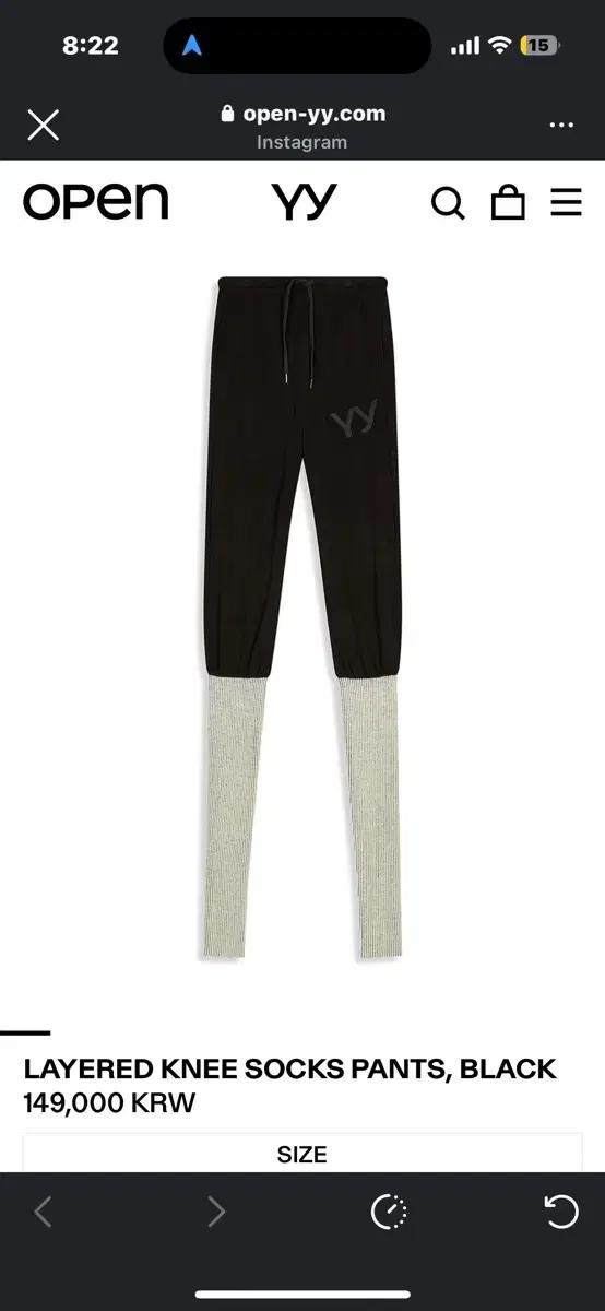 Open yy 니삭스팬츠 s size