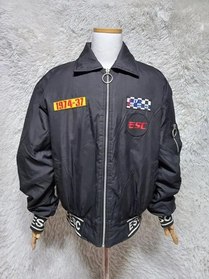 남성 멀티패치 블루종 남자 겨울용 집업패딩점퍼 프리