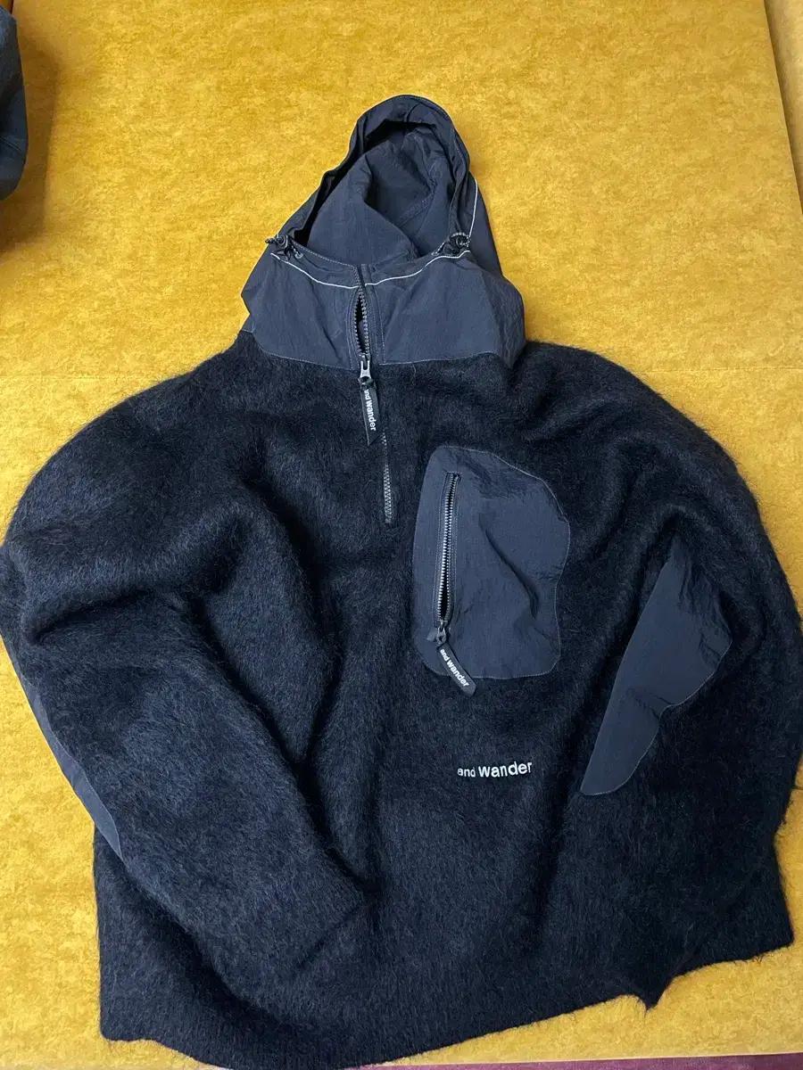 앤드원더 모헤어 니트후디 andwander