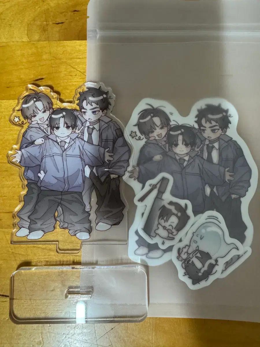 오늘만)괴담출근 어린이 현무1팀 아크릴스탠드,스티커 일괄