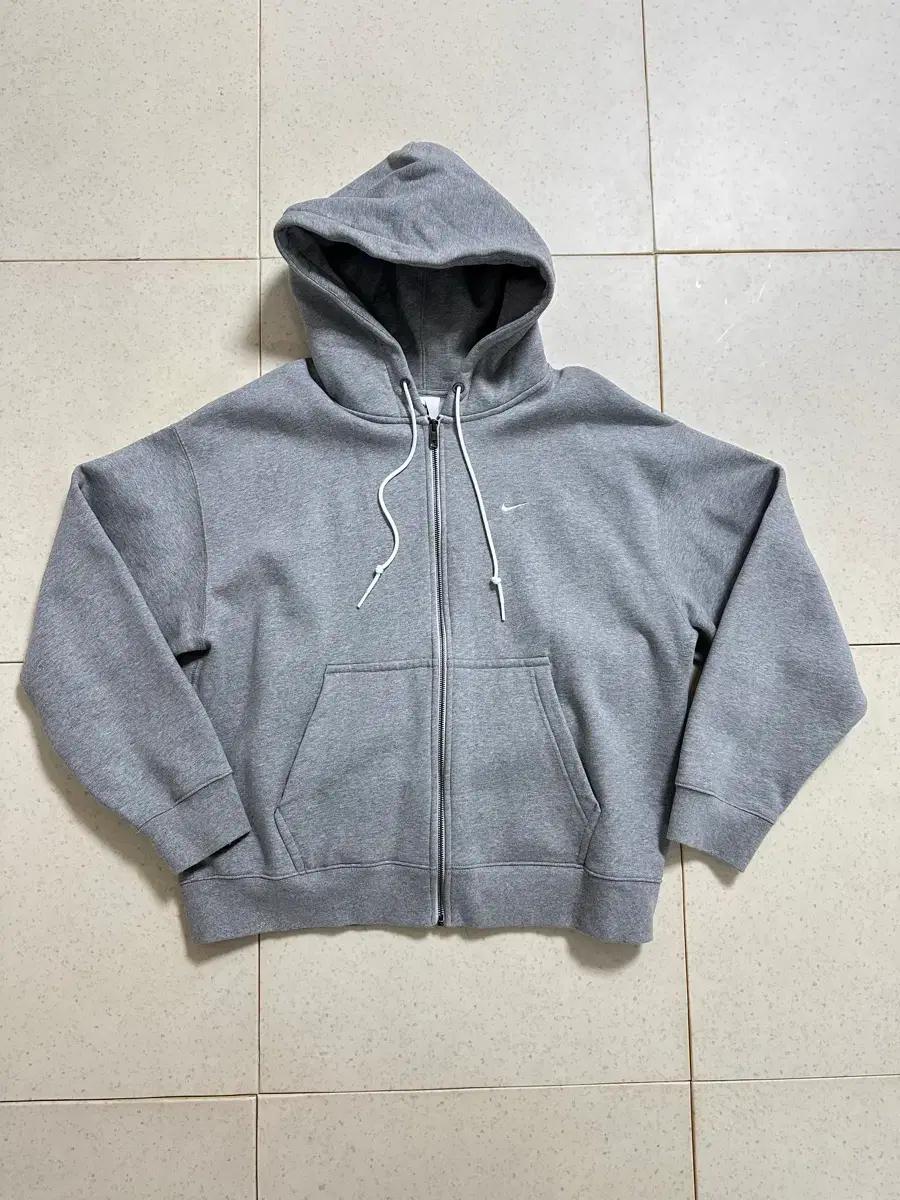 3XL(115) 나이키 NRG 솔로 스우시 풀 집업 후드 다크그레이헤더