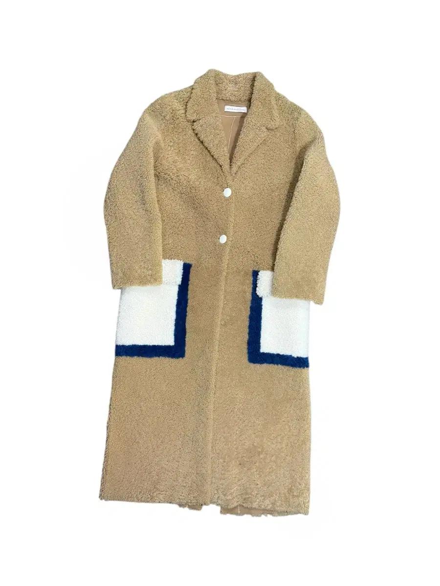 Ines&marechal 한섬 이네스앤마샬 쉽스킨 롱 무스탕