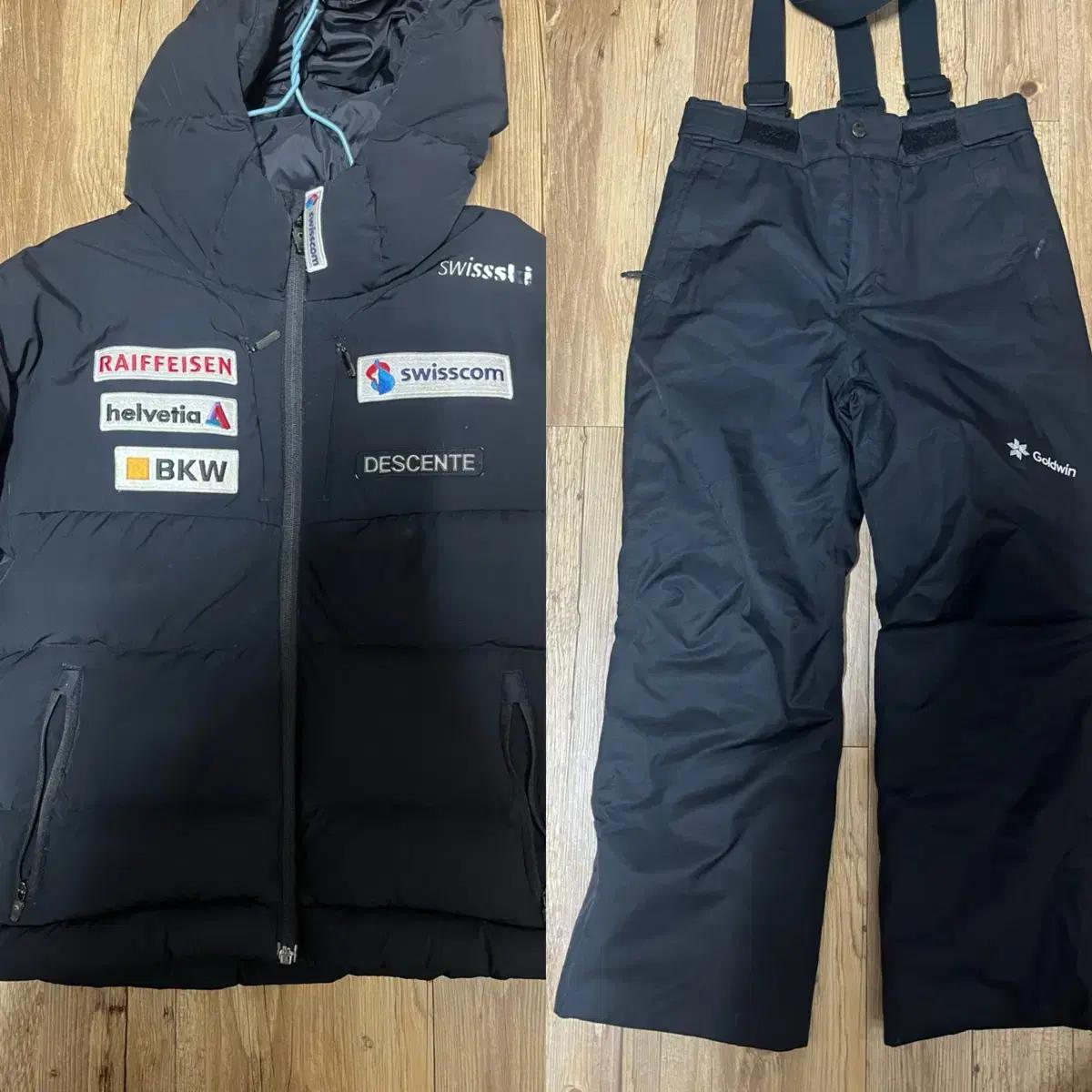 140 데상트 패딩 골드윈 바지 스키복 보드복 스키 점퍼 아우디 상하의