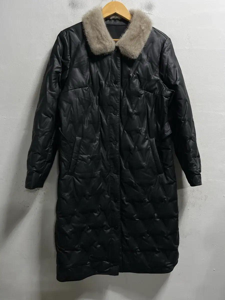 66 조르쥬레쉬 밍크 덕다운 오리털 롱 패딩코트 정품