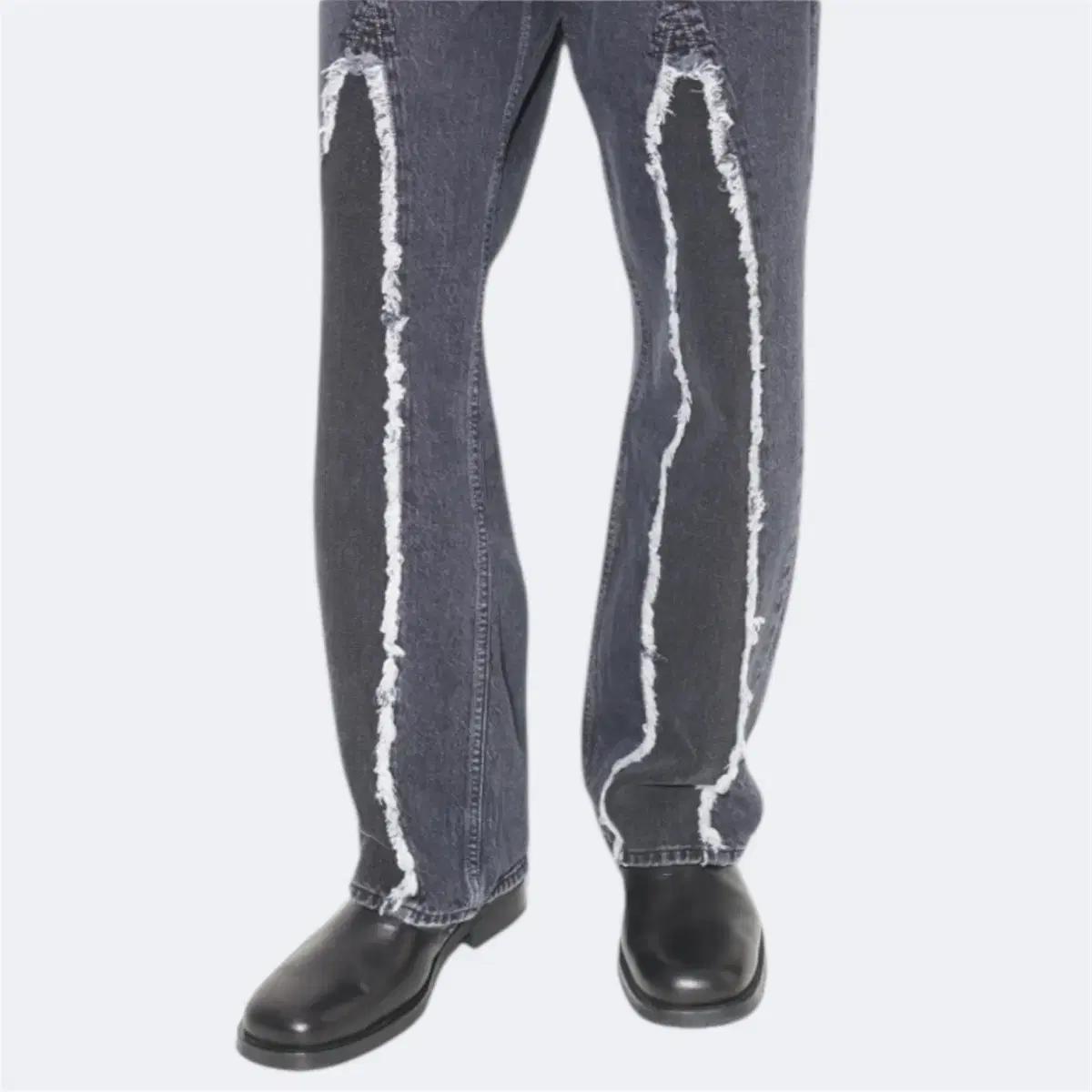 33size)아워레가시 써드컷블랙슬래시데님 -