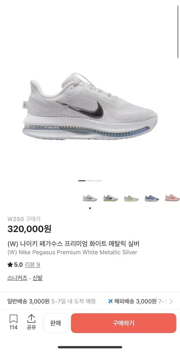 [W250]나이키 페가수스 프리미엄 화이트 메탈릭 실버